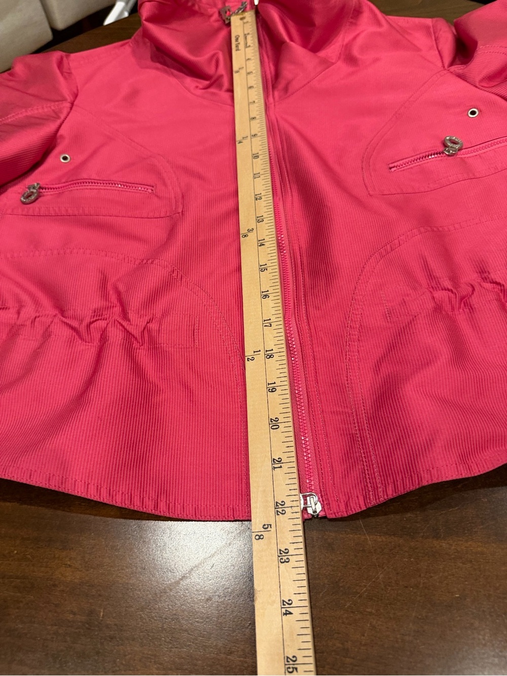 Vintage Armani Collezioni Hot Pink Hooded Zip-Front Jacket - Picture 6 of 10